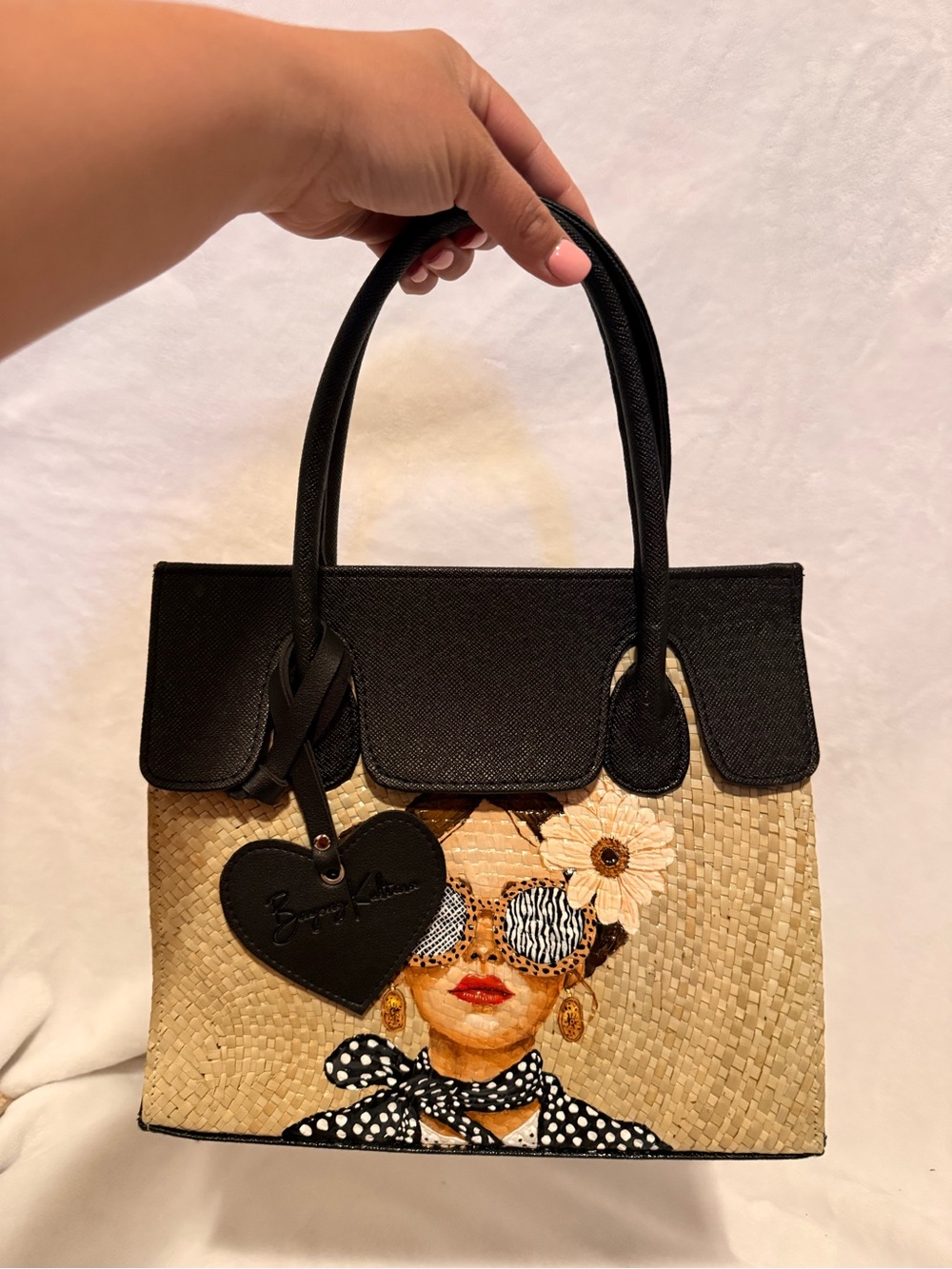 BK Handpainted Fashion Lady Bayong Tote | Filipino Artisan Statement Bag